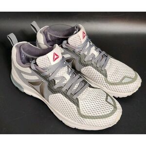 Reebok Distance 2.0 Running Shoes Men's 8 White Gray Silver Foam Fusion